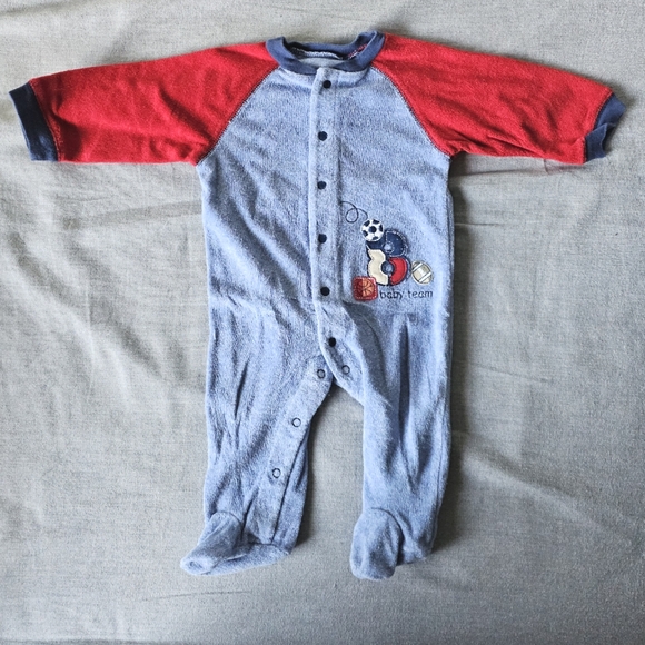 Carter's | "Baby Team" Footed Onesie - Picture 1 of 5